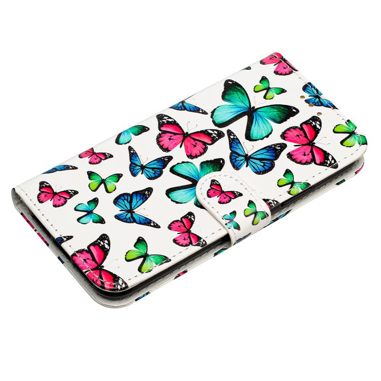For Samsung Galaxy S25 Edge Wallet Case Printed Pattern Design Leather Phone Cover - Butterflies