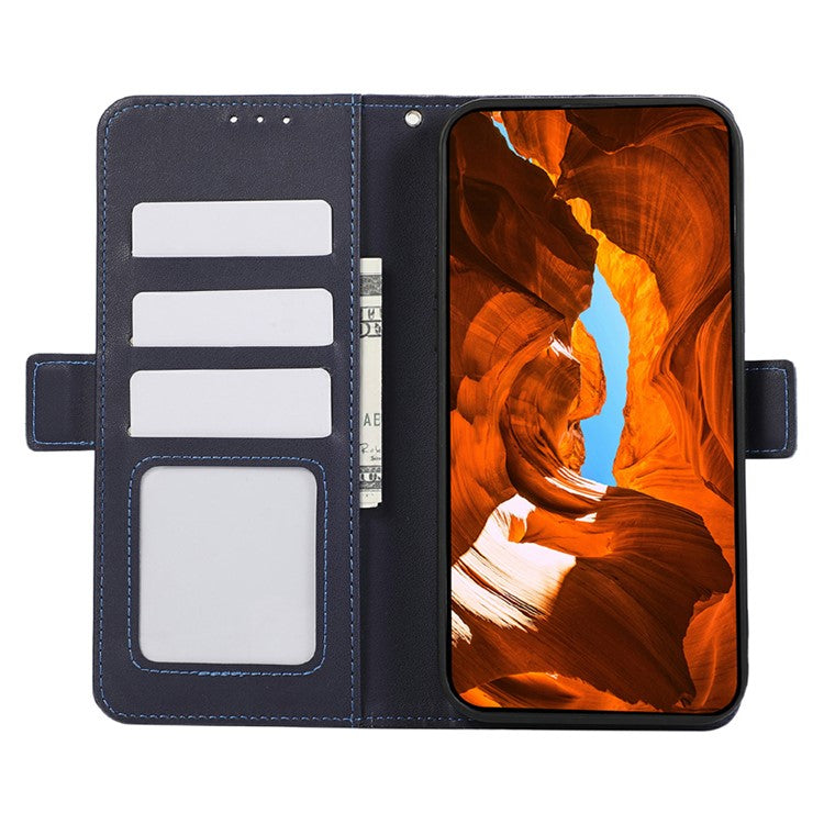 ABEEL For iPhone 16e Case Leather Phone Cover with RFID Blocking Wallet - Blue