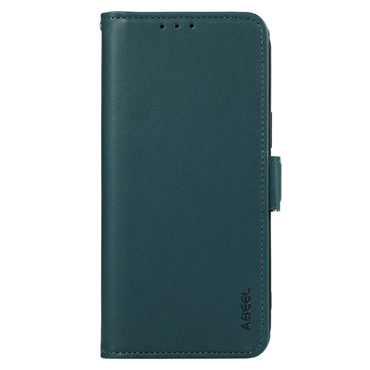 ABEEL For iPhone 16e Case Leather Phone Cover with RFID Blocking Wallet - Green