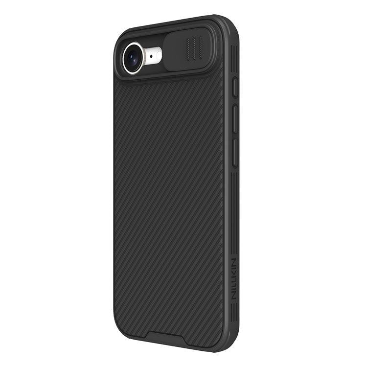 NILLKIN Camshield Pro Series for iPhone 16e Case PC + TPU Slide Camera Lid Phone Cover - Black