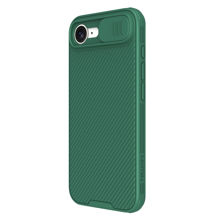 NILLKIN Camshield Pro Series for iPhone 16e Case PC + TPU Slide Camera Lid Phone Cover - Green