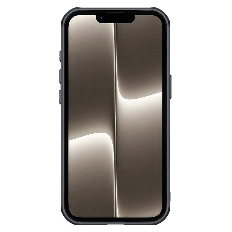 NILLKIN Iceblade Prop For iPhone 16e Case Lens Frame Kickstand PC + TPU Phone Cover - Black
