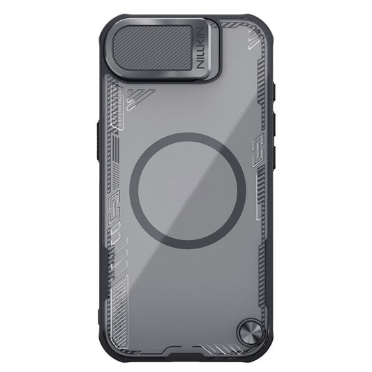 NILLKIN Iceblade Prop For iPhone 16e Case Compatible with MagSafe Lens Cover Kickstand PC + TPU Phone Cover - Black