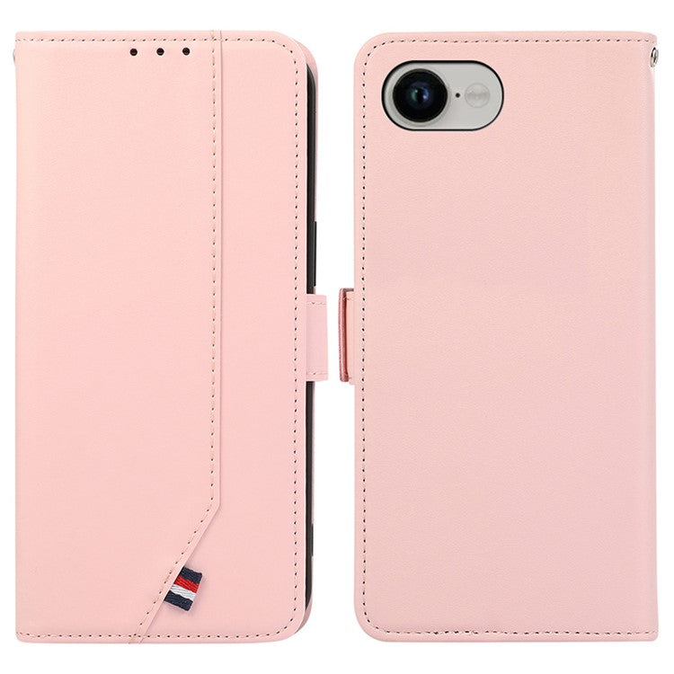 For iPhone 16e Case RFID Blocking Flip Leather Phone Cover - Pink