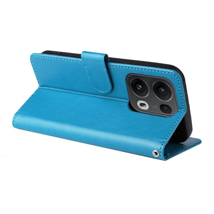 For Oppo Reno13 Pro 5G Case Butterfly Floral Imprint Wallet Stand Leather Phone Cover - Blue