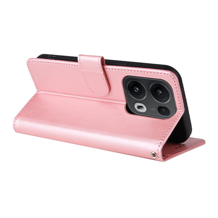 For Oppo Reno13 Pro 5G Case Butterfly Floral Imprint Wallet Stand Leather Phone Cover - Pink