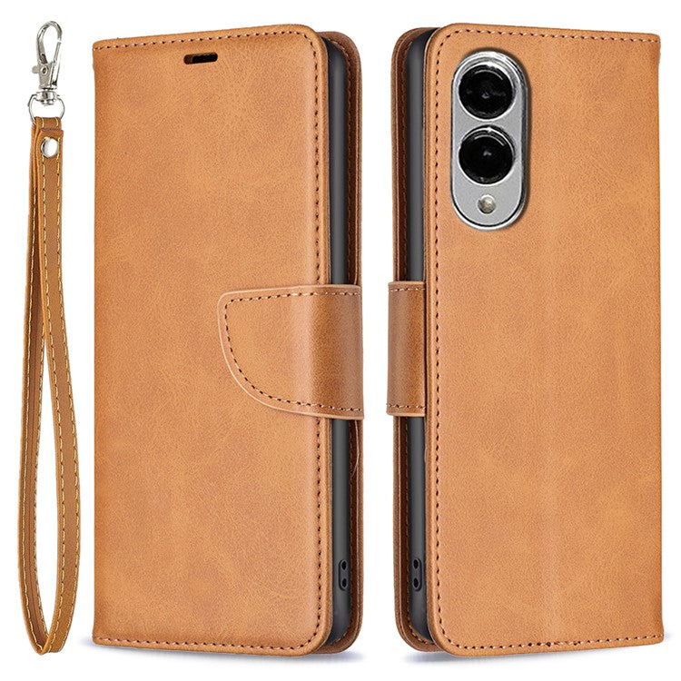For Samsung Galaxy S25 Edge Case Shockproof PU Leather Cover with Wallet Card Slots - Yellow