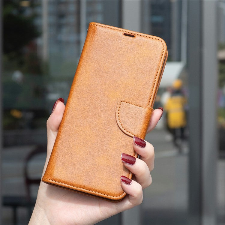 For Samsung Galaxy S25 Edge Case Shockproof PU Leather Cover with Wallet Card Slots - Yellow