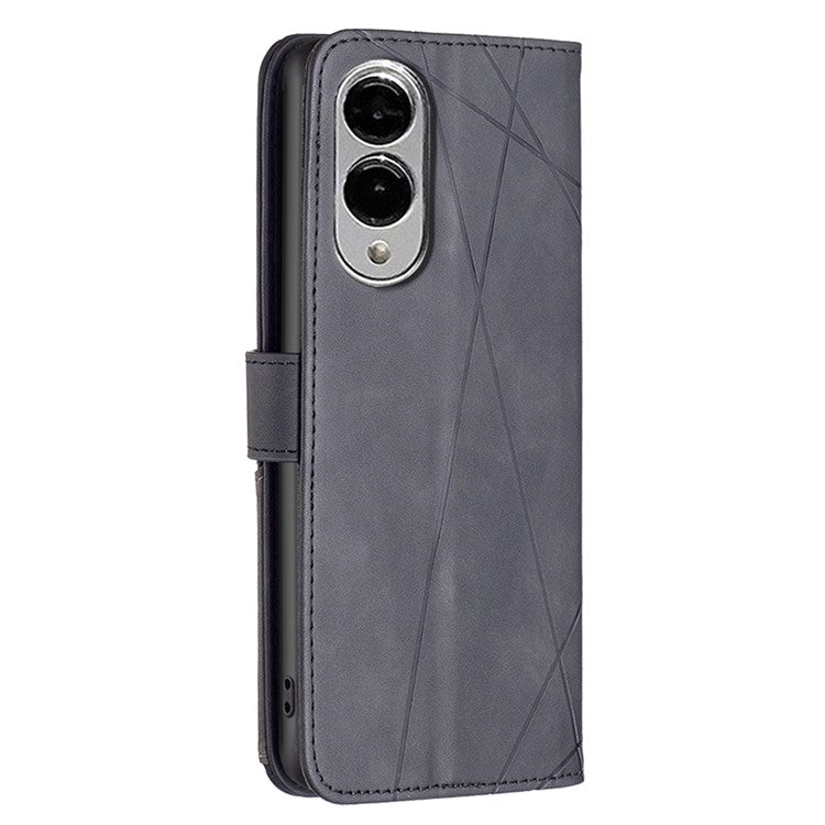 BINFEN COLOR BF05 For Samsung Galaxy S25 Edge Case Wallet Stand Leather Phone Cover - Black