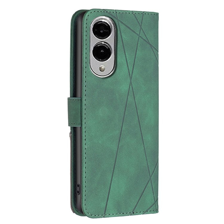 BINFEN COLOR BF05 For Samsung Galaxy S25 Edge Case Wallet Stand Leather Phone Cover - Green
