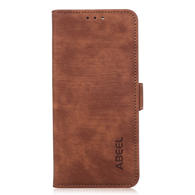 ABEEL For iPhone 16e Case Flip Wallet with Stand Retro Leather Phone Cover - Brown