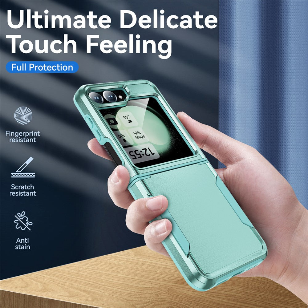 For Samsung Galaxy Z Flip7 FE 5G / Z Flip6 5G Case PC+TPU Military Grade Drop Protective Phone Cover - Green