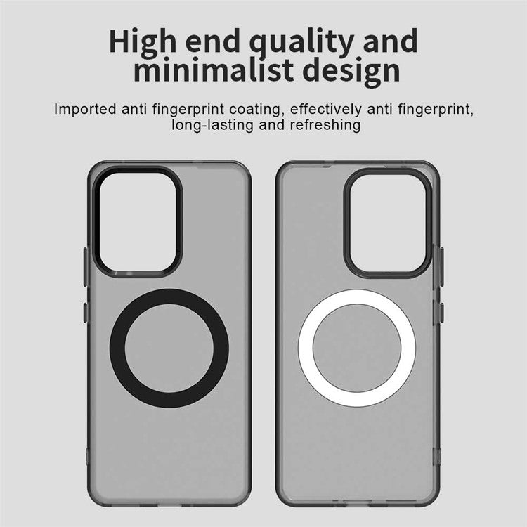 For Oppo Reno13 F 5G Case Compatible with MagSafe Anti Drop Hybrid Phone Back Cover - Black