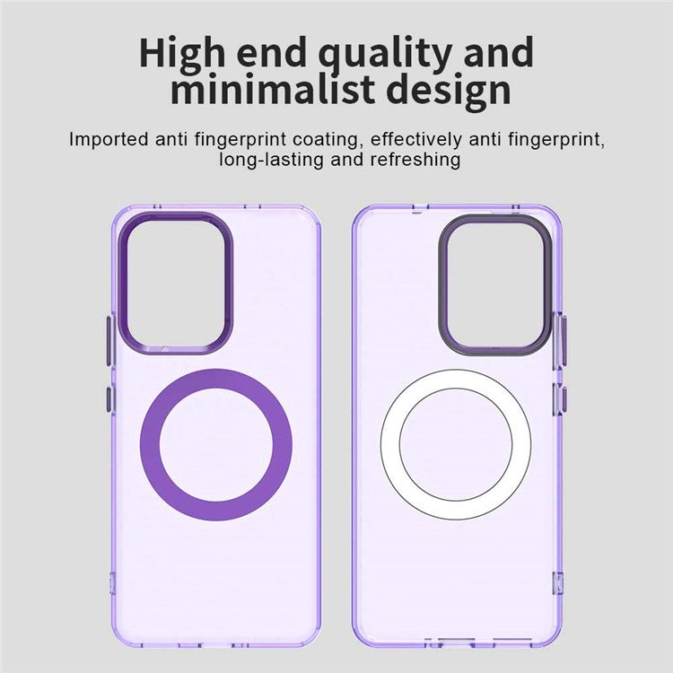 For Oppo Reno13 F 5G Case Compatible with MagSafe Anti Drop Hybrid Phone Back Cover - Purple