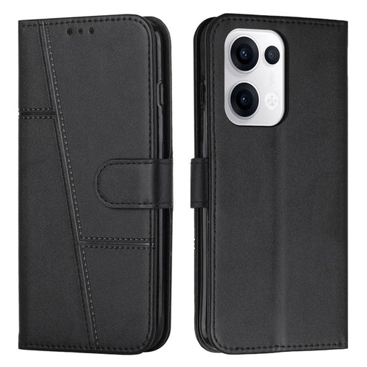For Oppo Reno13 5G (Global) Case Wallet Leather Stand Protective Phone Cover - Black