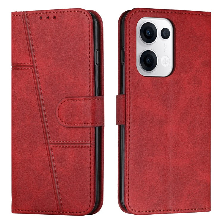 For Oppo Reno13 5G (Global) Case Wallet Leather Stand Protective Phone Cover - Red