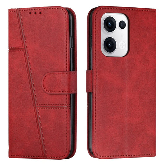 For Oppo Reno13 5G (Global) Case Wallet Leather Stand Protective Phone Cover - Red