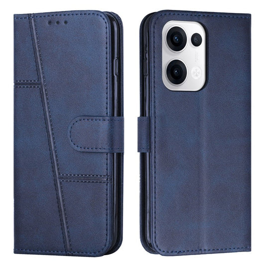 For Oppo Reno13 5G (Global) Case Wallet Leather Stand Protective Phone Cover - Sapphire