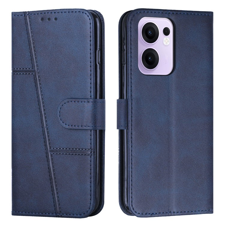 For Oppo Reno13 F 5G / Reno13 F 4G Wallet Case Leather Stand Protective Phone Cover - Sapphire