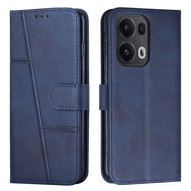 For Oppo Reno13 Pro 5G Case Leather Stand Protective Phone Cover - Sapphire