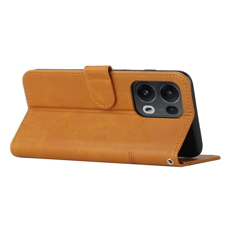 For Oppo Reno13 Pro 5G Case Leather Stand Protective Phone Cover - Yellow