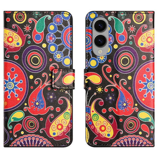 For Samsung Galaxy S25 Edge Case Pattern Print PU Leather Wallet Phone Cover - Jelly Fish