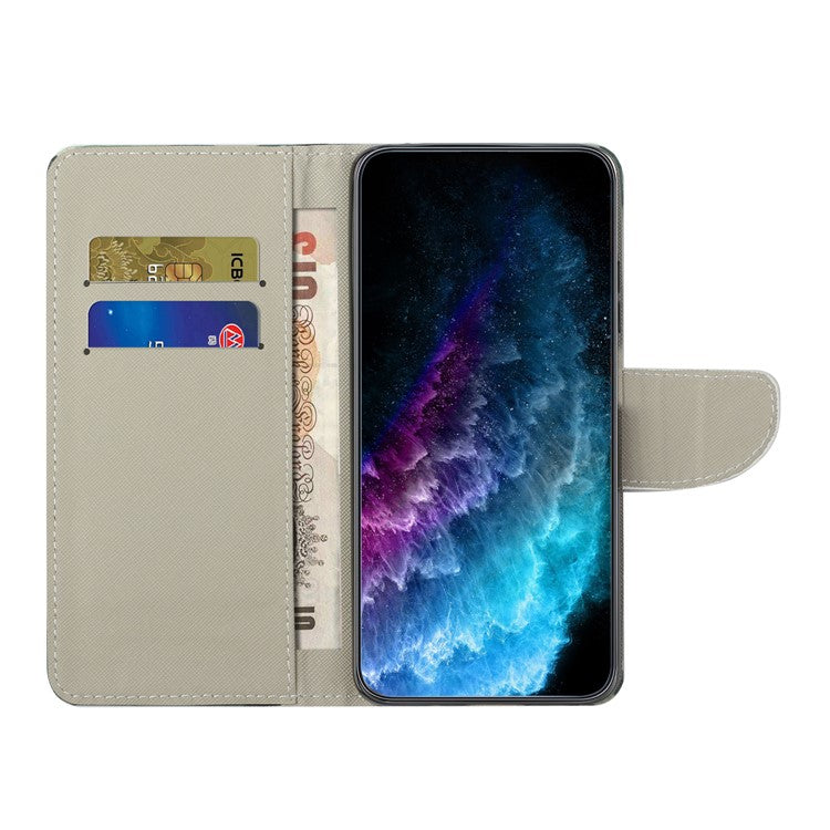 For Samsung Galaxy S25 Edge Case Pattern Printing Cross Texture Leather Phone Cover - Owls