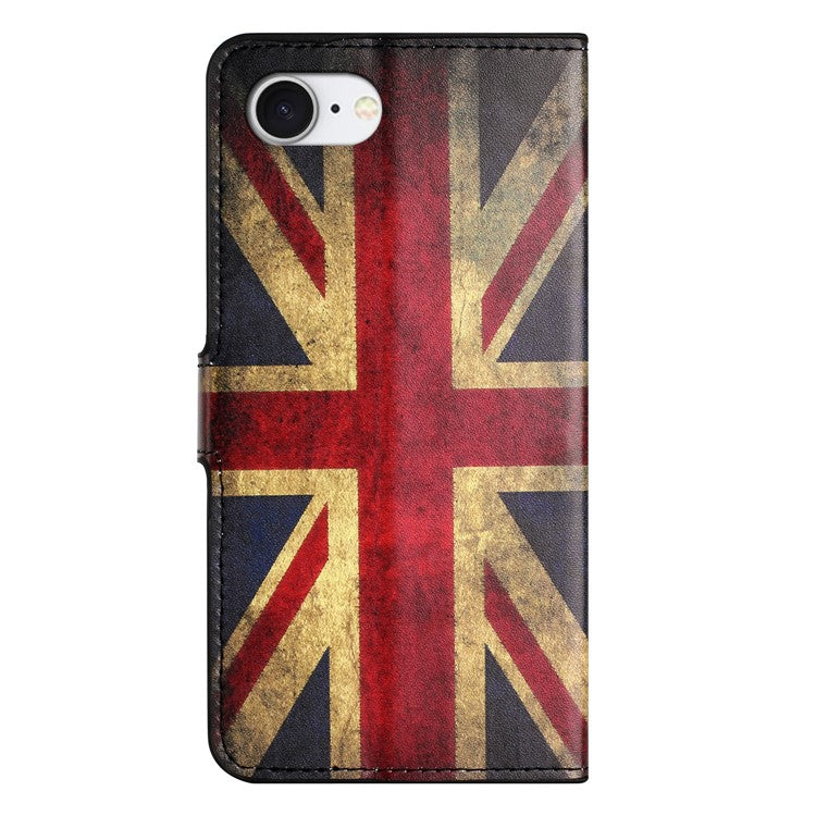 For iPhone 16e Case Pattern Print PU Leather Wallet Phone Cover - Union Jack