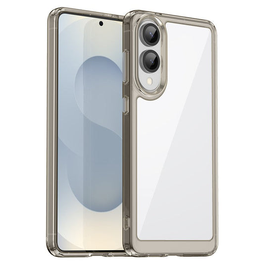 For Samsung Galaxy S25 Edge / S25 Slim Case TPU + Acrylic Protective Clear Phone Cover - Transparent Grey