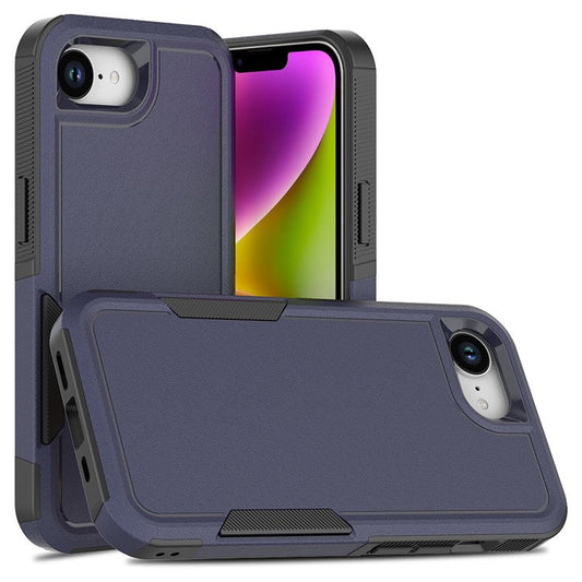 For iPhone 16e Case 2 in 1 PC + TPU Shockproof Phone Cover - Dark Blue