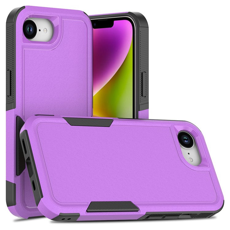 For iPhone 16e Case 2 in 1 PC + TPU Shockproof Phone Cover - Purple
