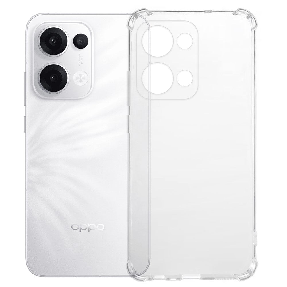 For Oppo Reno13 5G (Global) Clear Phone Case KALEBOL 1.5mm TPU Shockproof Phone Cover - Transparent