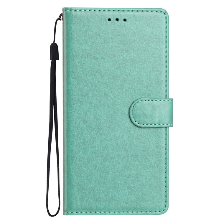 For Oppo Reno13 Pro 5G Leather Case Wallet Stand Phone Cover with Handy Strap - Green