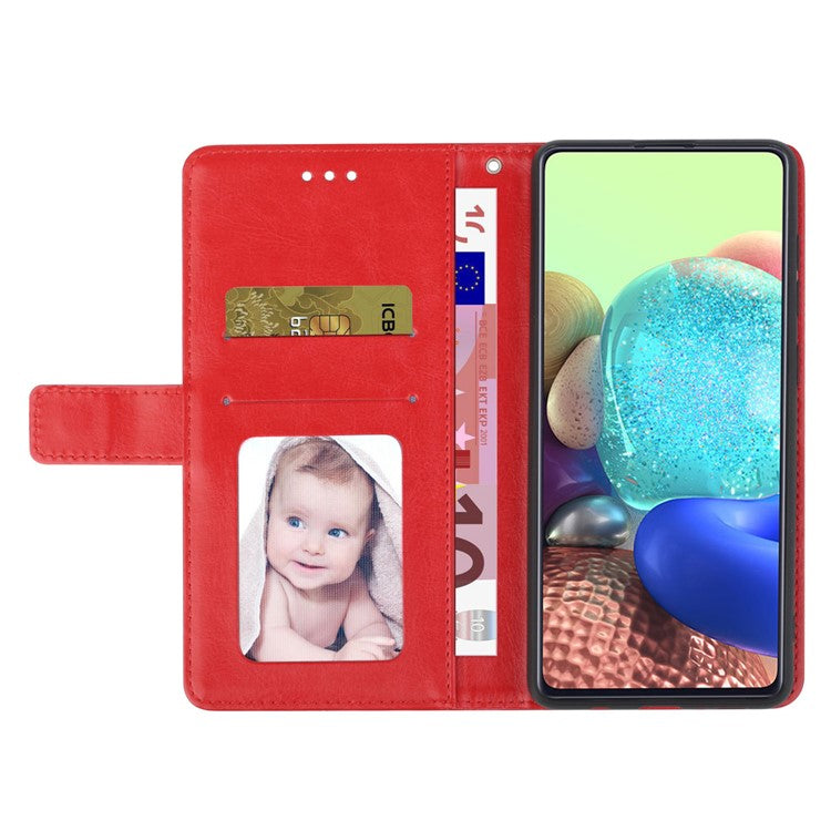 For Samsung Galaxy S25 Edge Case Y Shaped Lines Imprint Leather Phone Cover - Red