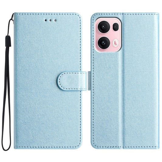For Oppo Reno13 Pro 5G Wallet Case Leather Folio Phone Cover Magnetic Clasp - Baby Blue