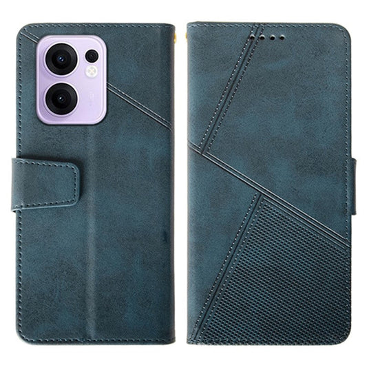 IDEWEI For Oppo Reno13 F 5G Case Leather Wallet Phone Cover Stand Calf Texture - Blue