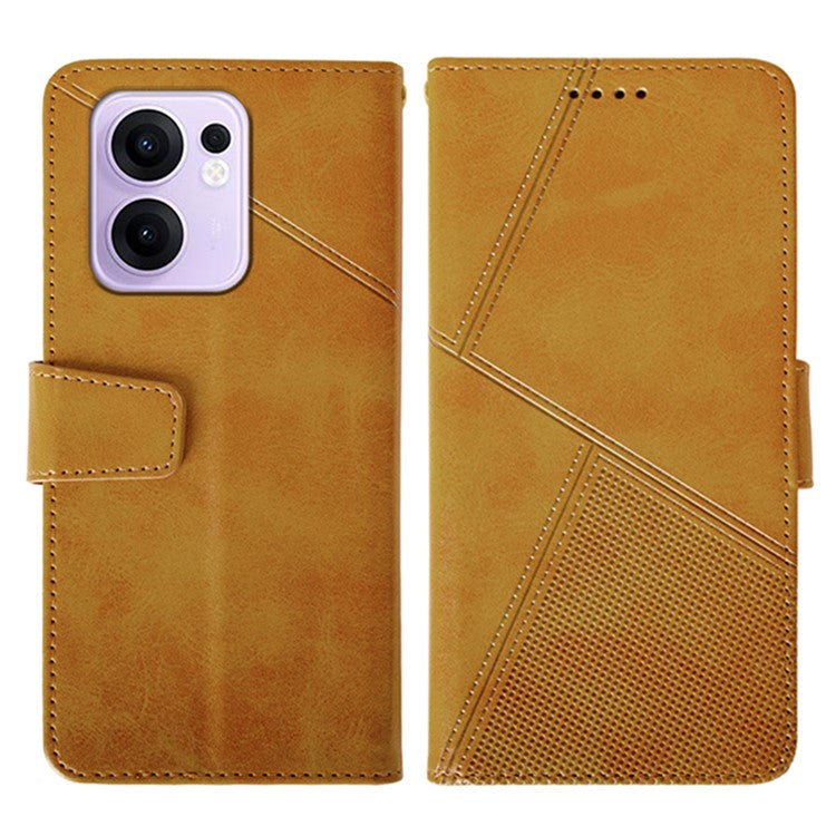 IDEWEI For Oppo Reno13 F 5G Case Leather Wallet Phone Cover Stand Calf Texture - Brown