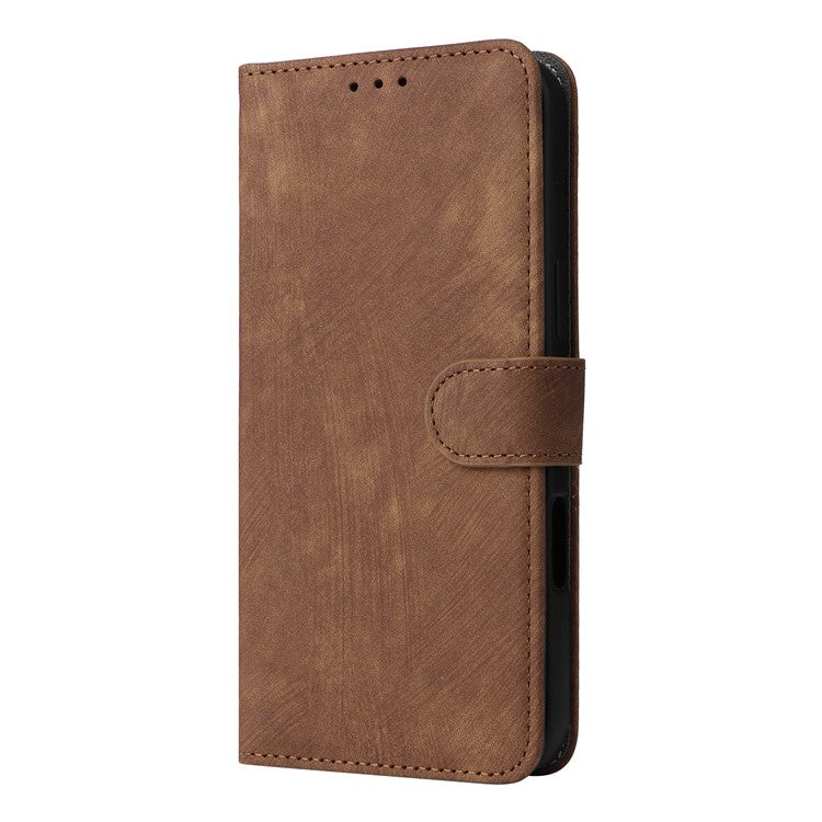 For Samsung Galaxy S25 Edge Case Wallet RFID Blocking PU Leather Cover Viewing Stand - Brown