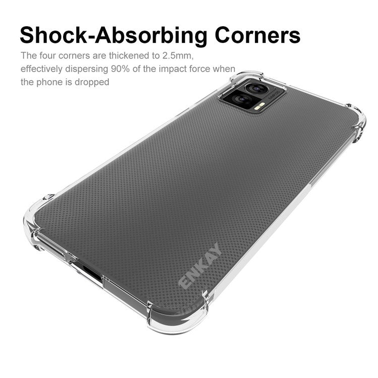 ENKAY HAT PRINCE For Motorola Edge 30 Neo 5G  Anti-slip Strip Edge TPU Case Drop-proof Transparent Phone Cover