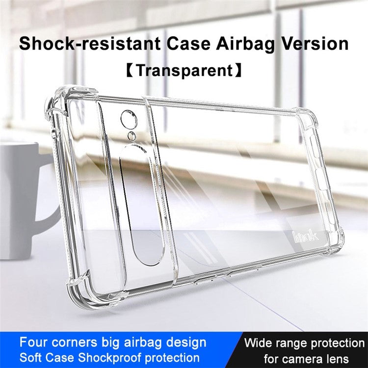 IMAK For Google Pixel 7 Pro 5G Clear TPU Phone Back Cover Four Corner Airbag Drop-proof Case - Transparent