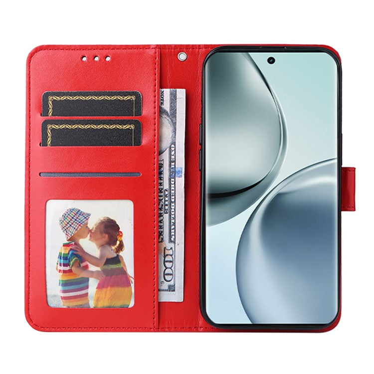 For Realme 14 Pro 5G Case Sunflower Imprint Leather Wallet Phone Cover - Red