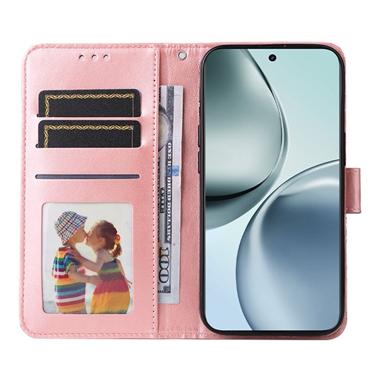 For Realme 14 Pro+ 5G Case Sunflower Imprint Leather Wallet Phone Cover - Pink
