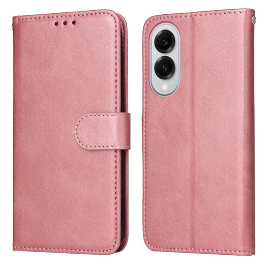 For Samsung Galaxy S25 Edge Case Wallet PU Leather Folio Flip Phone Cover - Pink