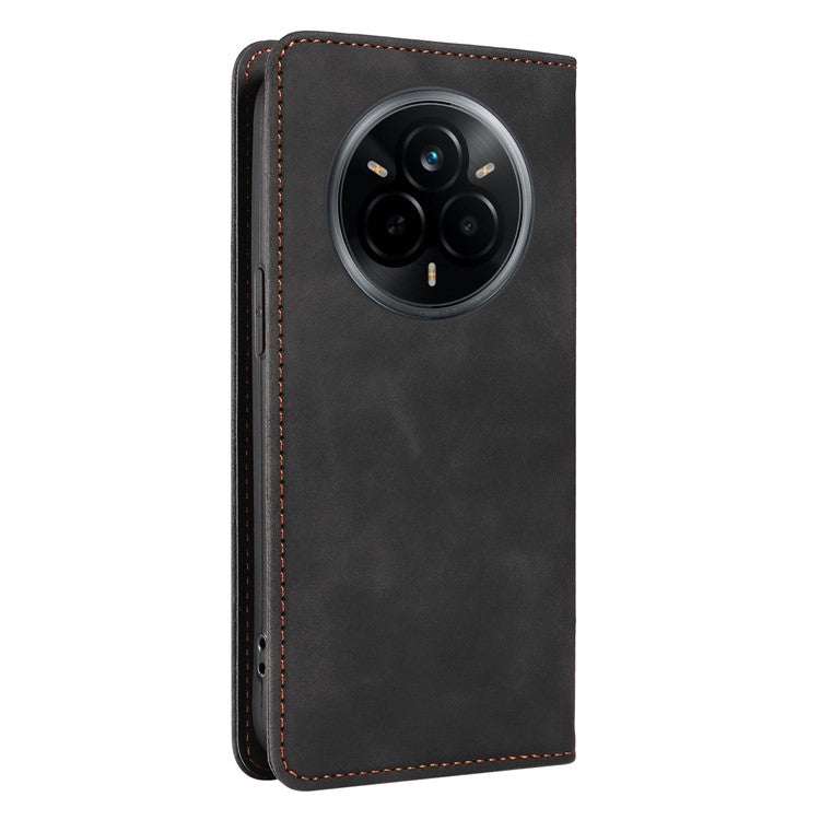 BETOPNICE 003 For Realme 14 Pro 5G Case Wallet Leather Phone Cover with Stand - Black