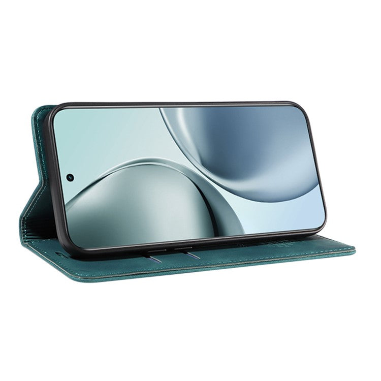 BETOPNICE 003 For Realme 14 Pro+ 5G Case Wallet Leather Phone Cover with Stand - Green