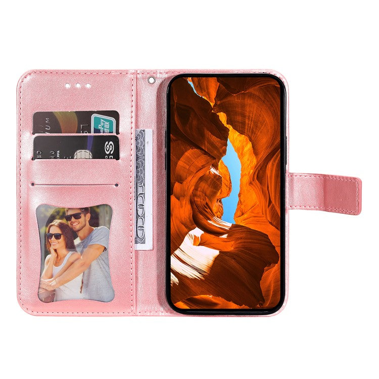 For Realme 14 Pro 5G Case Floral Pattern PU Leather Wallet Stand Phone Cover - Pink