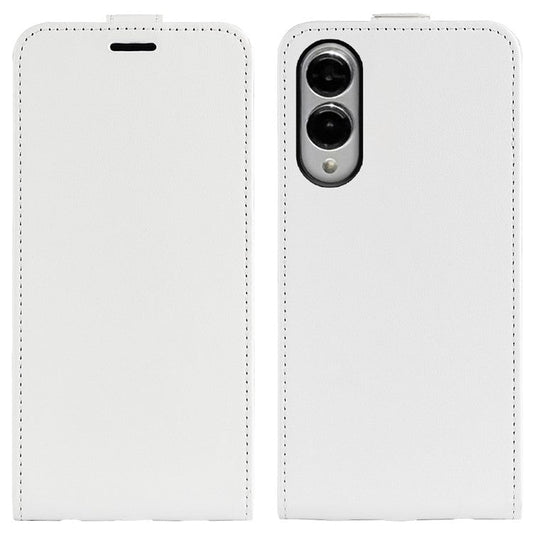 For Samsung Galaxy S25 Edge Case with Card Slots Vertical Flip Leather Phone Cover - White