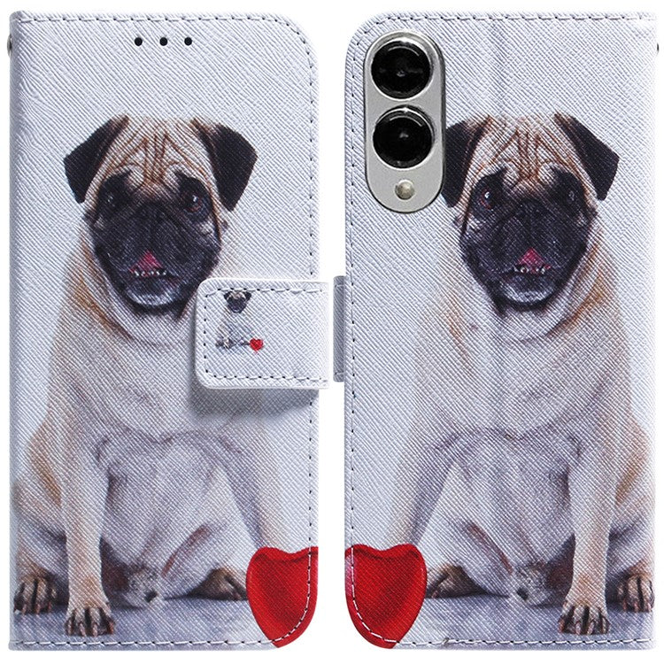 For Samsung Galaxy S25 Edge Wallet Case Pattern Print Leather Phone Cover - Dog