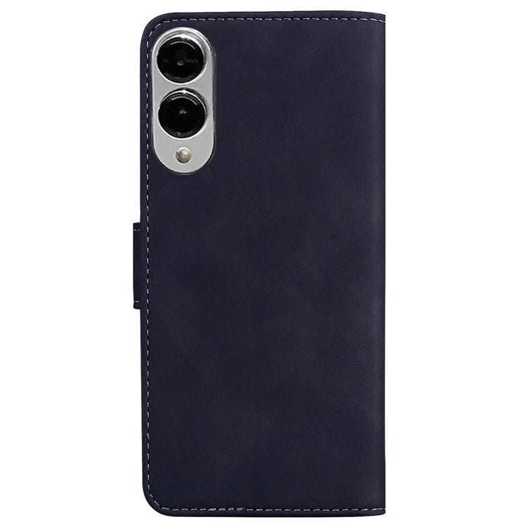 For Samsung Galaxy S25 Edge Stand Case PU Leather Phone Cover Butterfly Printed - Black