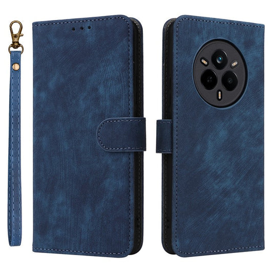 For Realme 14 Pro 5G Case Wallet RFID Blocking PU Leather Cover Viewing Stand - Blue